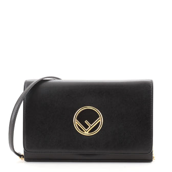 Fendi Kan I F Wallet On Chain Clutch Leather