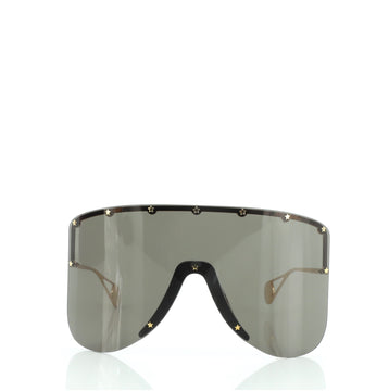 Gucci Oversized Mask Shield Sunglasses Metal