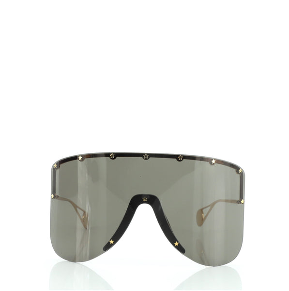 Gucci Oversized Mask Shield Sunglasses Metal 66808 display picture 3