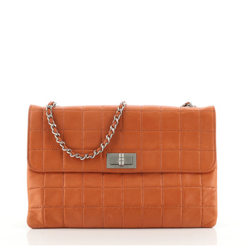 Chanel Chocolate Bar Mademoiselle Lock Chain Bag Quilted Leather Small