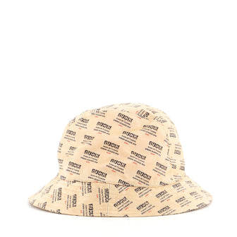 Gucci Logo Bucket Hat Printed Silk