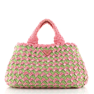 Prada Open Tote Raffia Medium