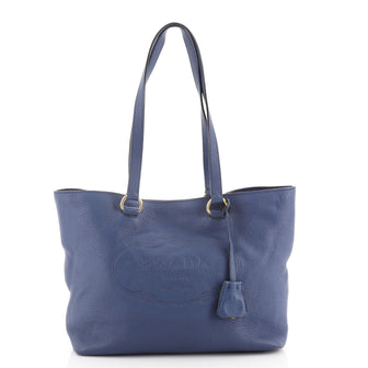 Prada Embossed Logo Open Tote Vitello Daino Medium