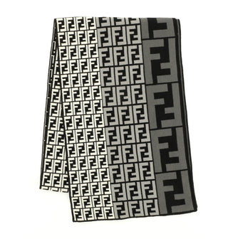 Fendi Logo Scarf Zucca Wool