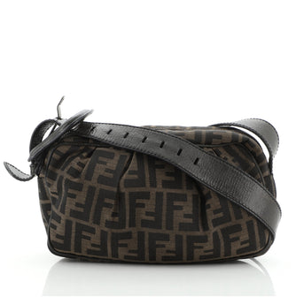 Fendi Vintage Buckle Shoulder Bag Zucca Canvas Mini