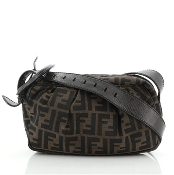 Fendi Vintage Buckle Shoulder Bag Zucca Canvas Mini