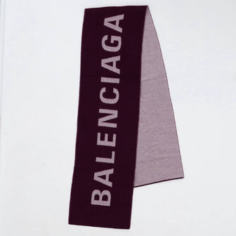 Balenciaga Logo Scarf Wool