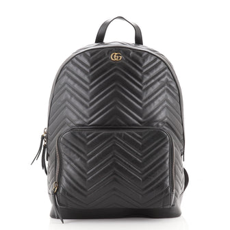 Gucci GG Marmont Pocket Backpack Matelasse Leather Medium