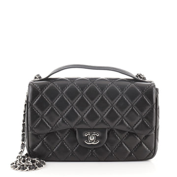Chanel Easy Carry Flap Bag Quilted Lambskin Medium