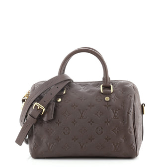 Louis Vuitton Speedy Bandouliere Bag Monogram Empreinte Leather 25