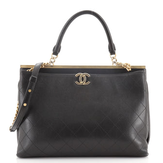 Chanel Black Quilted Calfskin Coco Luxe Large Shopping Bag by WP Diamonds –  myGemma, SE