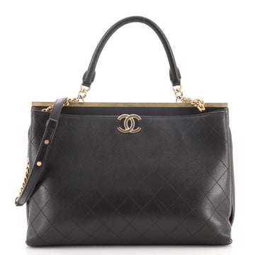 Chanel Coco Luxe Shopping Tote Quilted Calfskin Large
