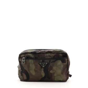 Prada Camouflage Toiletry Pouch Tessuto Small