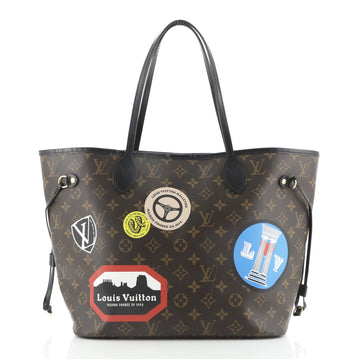 Louis Vuitton Neverfull NM Tote Limited Edition World Tour Monogram Canvas MM