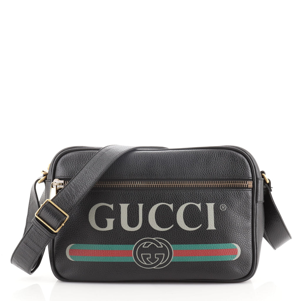 Gucci print leather 2025 shoulder bag