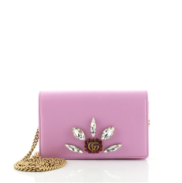 Gucci GG Marmont Chain Wallet Embellished Leather Mini