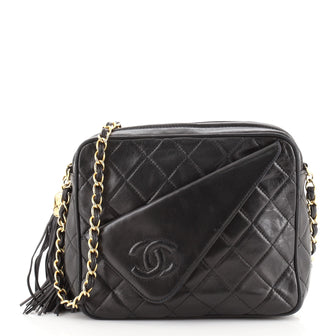 Chanel Vintage Front Pocket Camera Bag Quilted Lambskin Small
