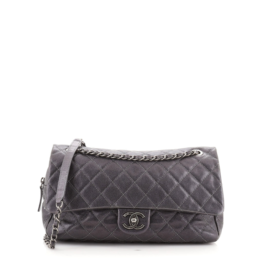 CHANEL Caviar Quilted Jumbo Easy Flap Black 177159