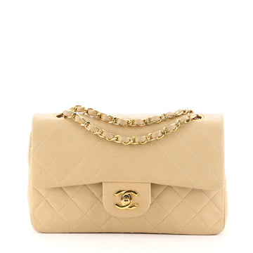 Chanel Vintage Classic Double Flap Bag Quilted Lambskin Small