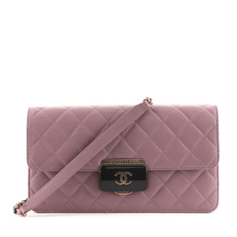 Chanel Beauty Lock Mini Flap Quilted Sheepskin Leather Bag