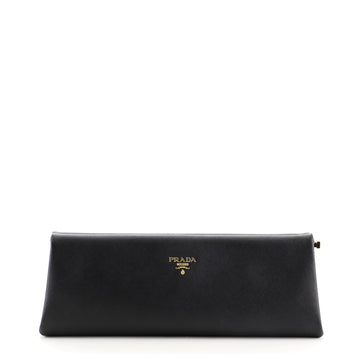 Prada Lux Frame Clutch Saffiano Leather East West