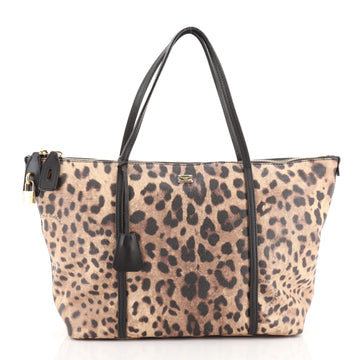 Dolce & Gabbana Miss Escape Zip Tote Printed Coated Canvas Large