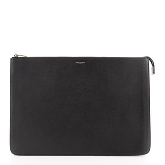 Saint Laurent Zip Pouch Leather	 Large