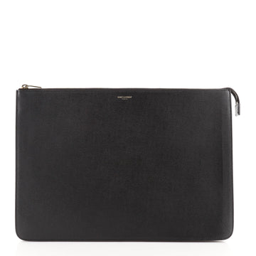 Saint Laurent Zip Pouch Leather	 Large