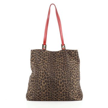 Fendi Vintage Open Tote Printed Canvas Tall