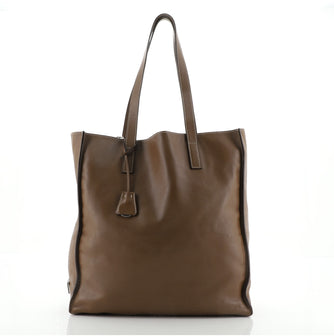 Prada Convertible Slim Tote Bag Soft Calf with Saffiano Leather Tall