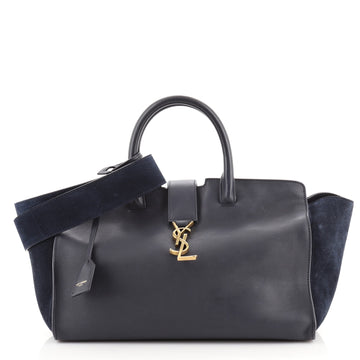 Saint Laurent Monogram Cabas Downtown Leather with Suede Baby