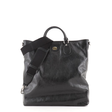 Gucci Convertible Interlocking G Soft Tote Leather Tall