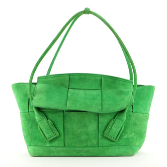 Bottega Veneta Arco Bag Maxi Intrecciato Suede Medium