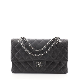Chanel Classic Double Flap Bag Quilted Caviar Medium