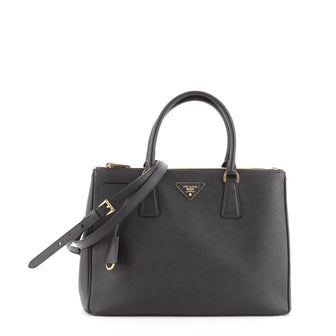 Prada Double Zip Lux Tote Saffiano Leather Medium