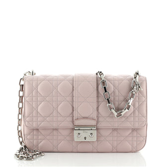 Christian Dior Miss Dior Flap Bag Cannage Quilt Lambskin Medium