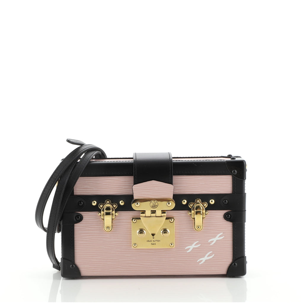 2015 Louis Vuitton Pink Metallic Epi Leather and Calfskin Petite Malle