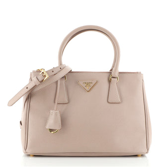 Prada Double Zip Lux Tote Saffiano Leather Small