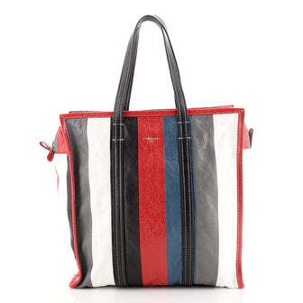 Balenciaga Bazar Tote Striped Leather Medium