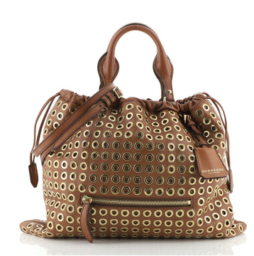 Burberry Eyelets Big Crush Tote Leather Large
