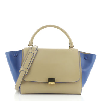 Celine Bicolor Trapeze Bag Leather Medium