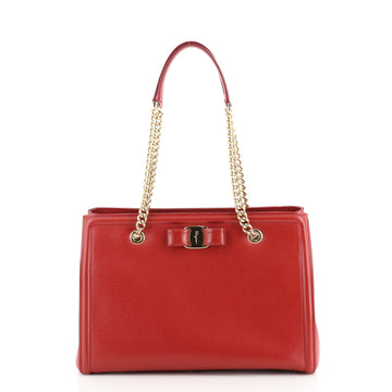 Salvatore Ferragamo Melike Tote Saffiano Leather Small