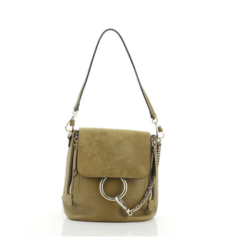 Chloe Faye Backpack Leather and Suede Small