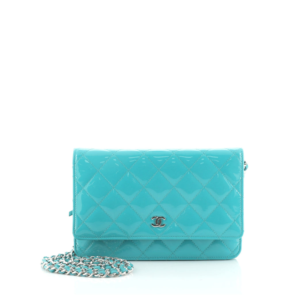 Chanel Wallet on Chain Quilted Patent Blue 66978309