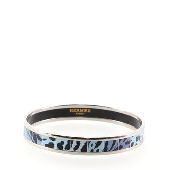 Hermes Bangle Bracelet Printed Enamel Narrow