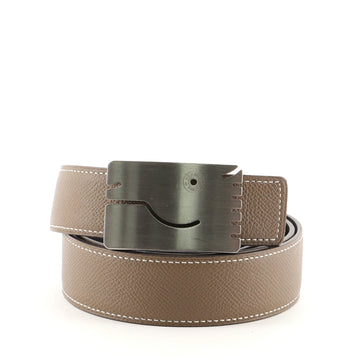 Hermes A Cheval Reversible Belt Leather Thin
