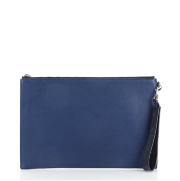 Burberry Logo Wristlet Clutch Leather Medium