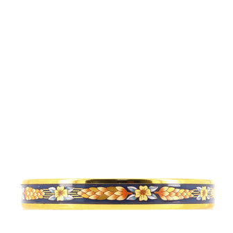 Hermes Bangle Bracelet Printed Enamel Narrow