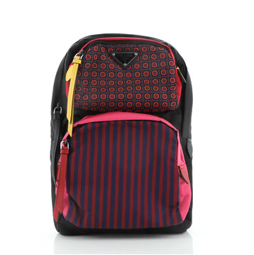 Prada Sling Backpack Printed Tessuto