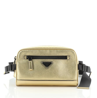 Prada Zip Waist Bag Saffiano Leather Small